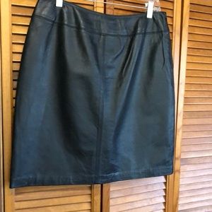 Vintage Croft and Barrow Leather Mini Lambskin Skirt